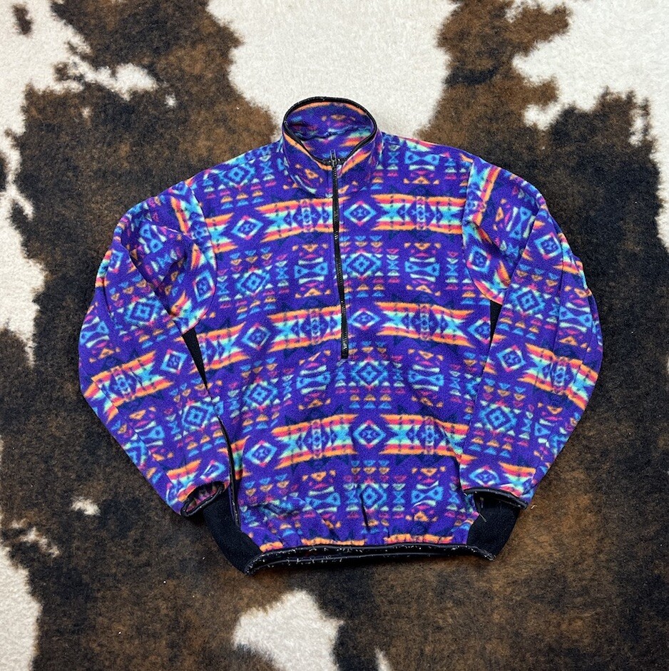 Vintage 90's REI Polar Fleece Full Zip Jacket XL/L Aztec Tribal