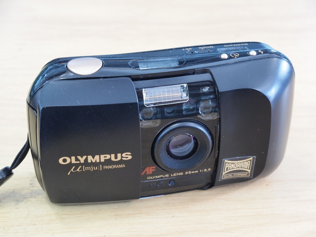 Olympus MJU I Panorama Quartz Date 35mm Compact Film Camera, Rare