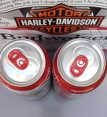 Budweiser Harley Davidson 2023 beer can lot of 2 EMPTY b/o | eBay