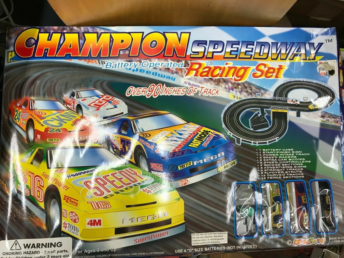 Champion Speedway Battery Operated Racing Set Mega Toys #06245