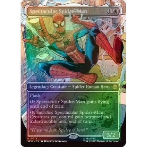 Foil Spectacular Spider-man (borderless) (014) M/NM MTG Marvel's
