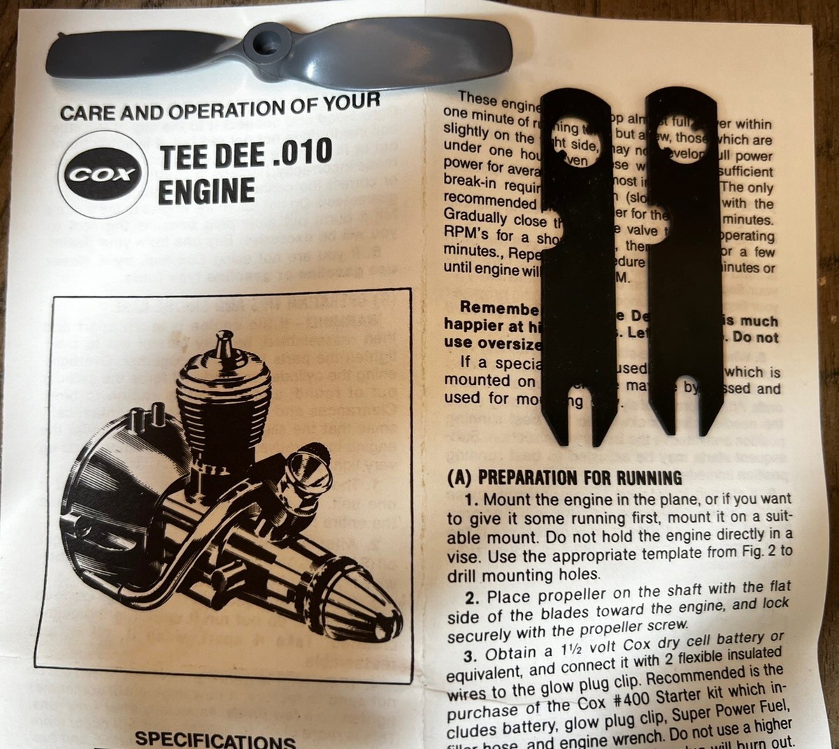 Vintage Flying Model Airplane Engine Cox TD Tee Dee .010 NO. 130