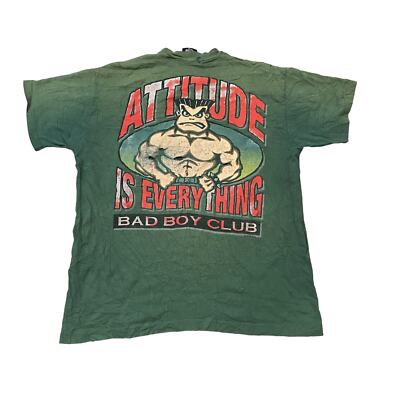 Vintage 90s Bad Boy Club Attitude Is Everything T Shirt Men's L