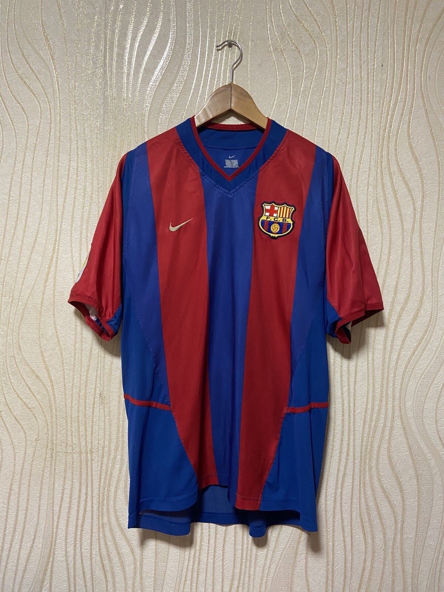BARCELONA 2002 2003 HOME FOOTBALL SHIRT SOCCER JERSEY NIKE sz L
