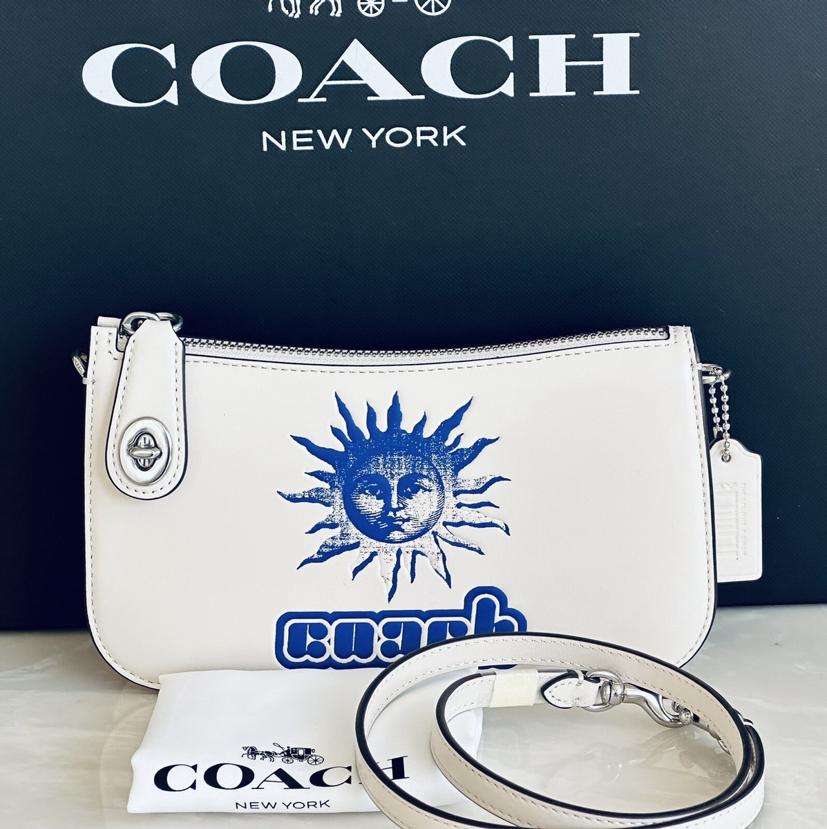 NEW COACH LIL NAS X DROP PENN SWING SHOULDER BAG TURNLOCK CHALK