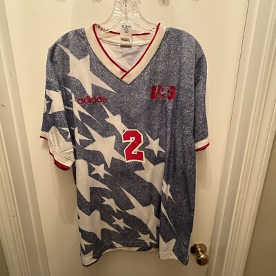 Vintage Adidas 1994 World Cup USMNT USA Denim Blue Men's XL Soccer