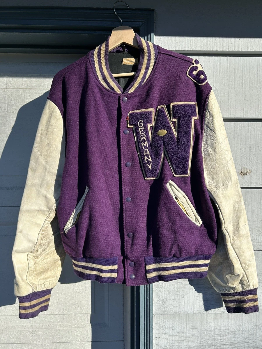 Letterman Purple Vintage Outerwear Coats & Jackets for Men for