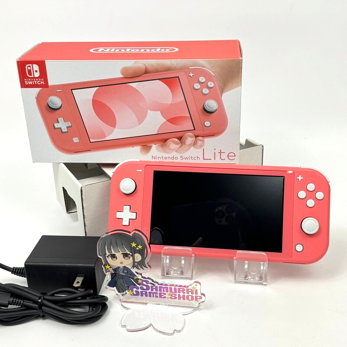 Switch Lite コーラル 本体 ケース付き 箱/充電器/SDカードあり Switch