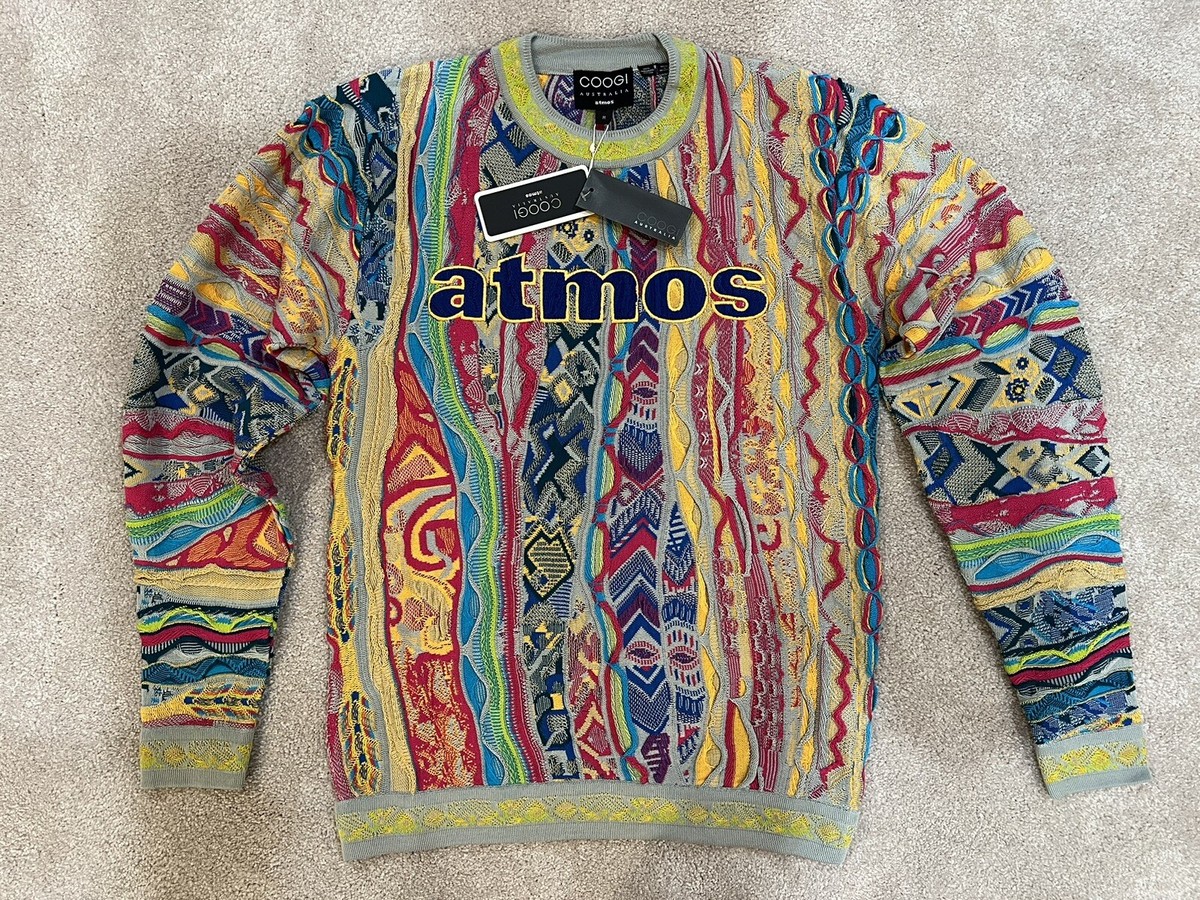 Men's Authentic Coogi x Atmos Multi Color Sweater Medium NWT A$AP