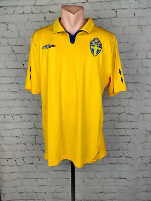 Football shirt soccer FC Sweden Home 2009/2010 Umbro Jersey Yellow