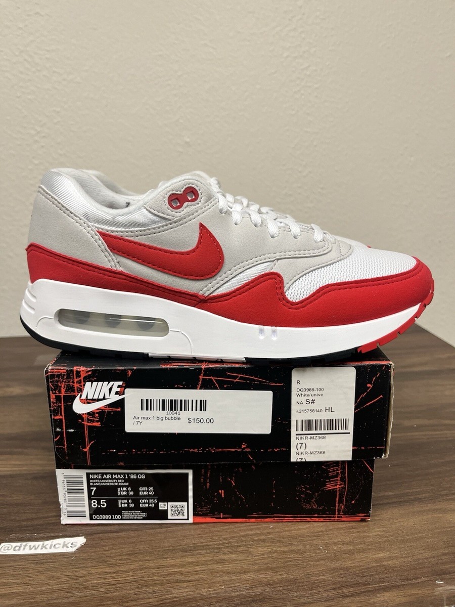 Size 7 - Nike Air Max 1 '86 OG Low Big Bubble - Red | eBay