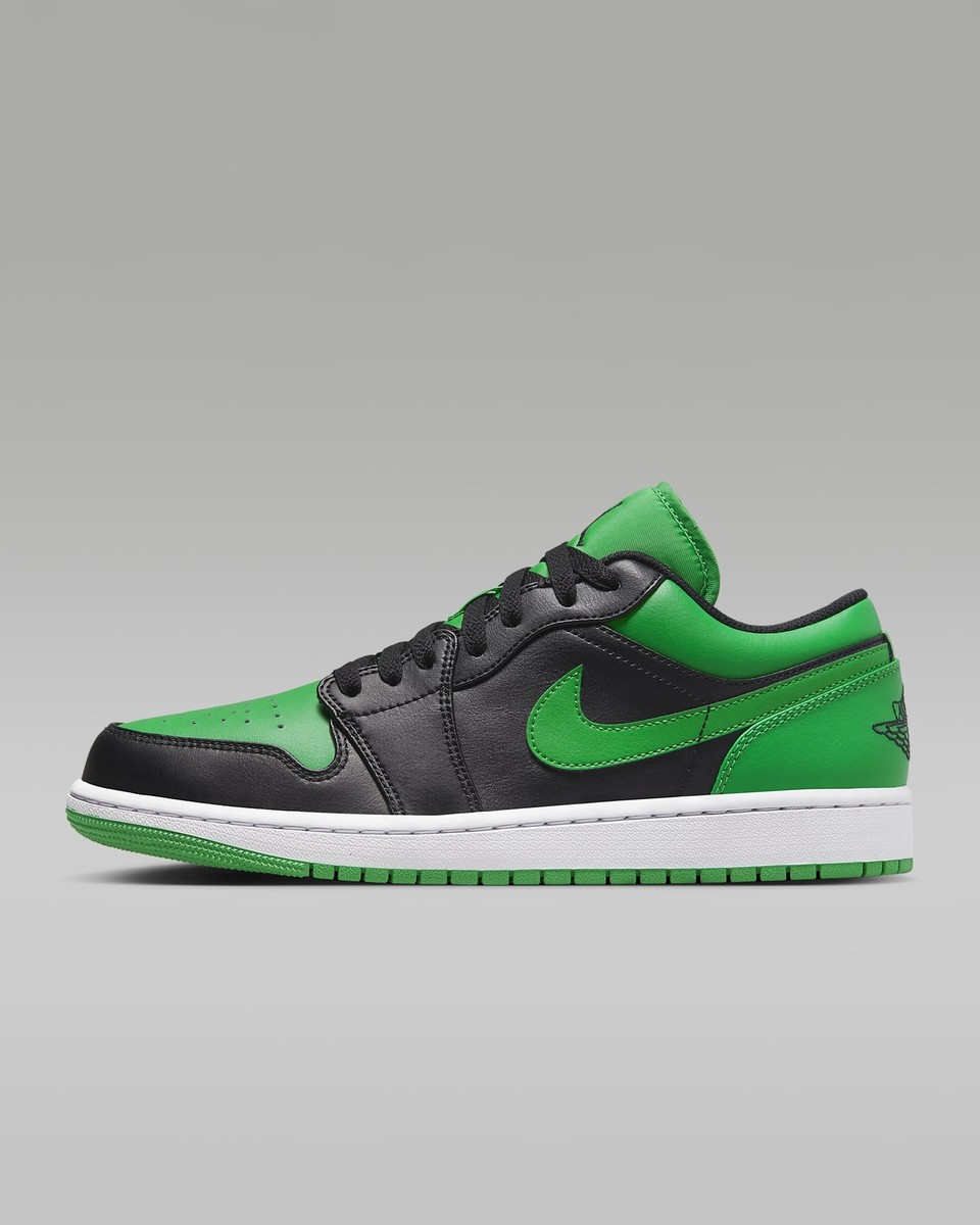 Mens Air Jordan 1 Low Lucky Green Black Toe 553558-065 All size