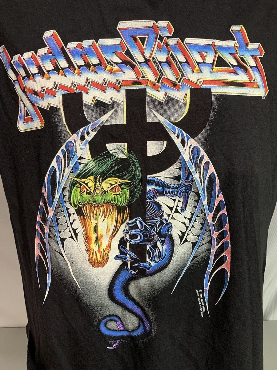 JUDAS PRIEST T-Shirt Medium (2-Sided) Vintage 1990 Painkiller Tour