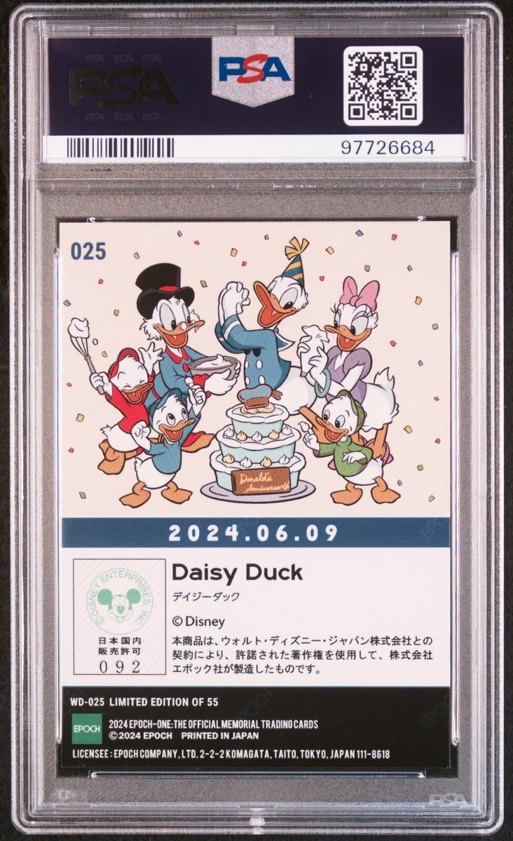 PSA10 2024 EPOCH ONE DISNEY #025 DAISY DUCK Limited Edition of 55