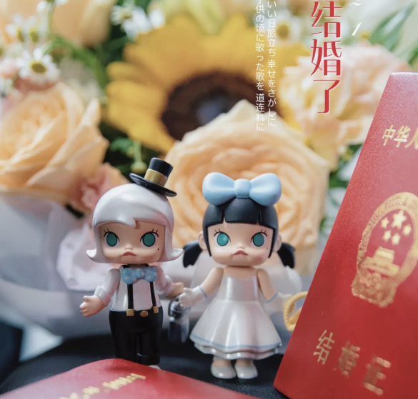 謹賀新年 POPMART wedding flower Molly シークレット 謹賀新年