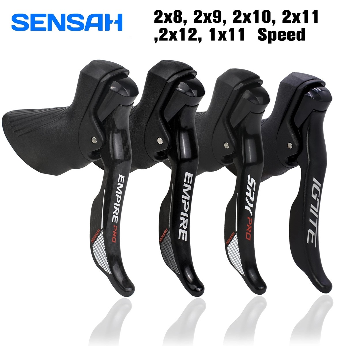 SENSAH Road Bicycle Brake Shifters Lever 7/8/9/10/11/12s Speed