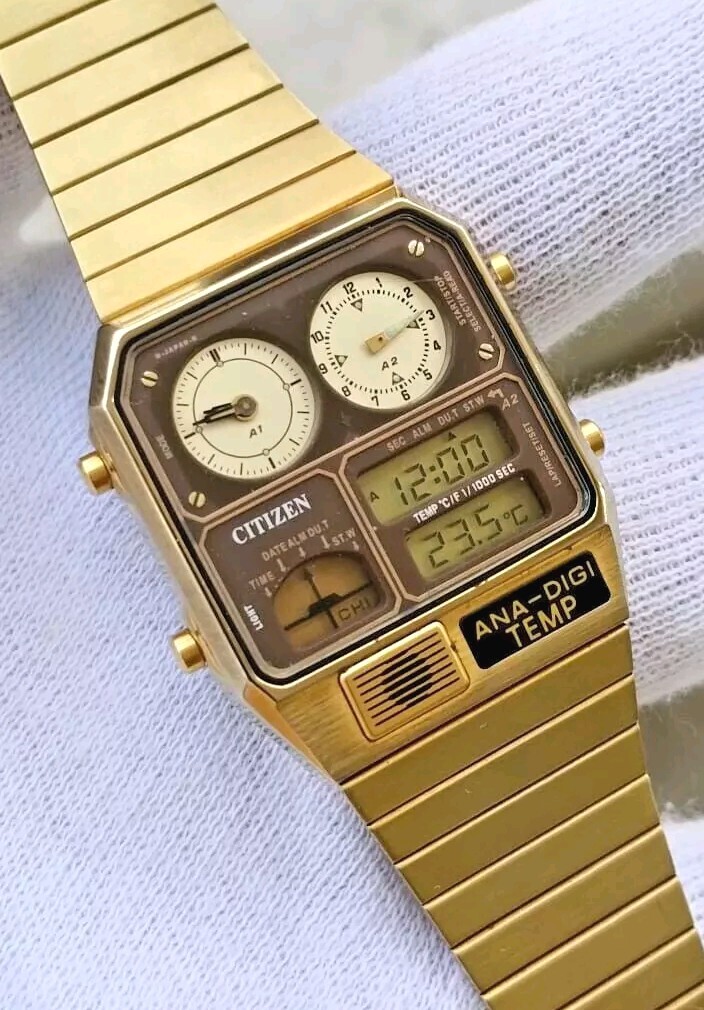 Citizen Ana-Digi 8982 Temperature Alarm JG2103-72X Chronograph