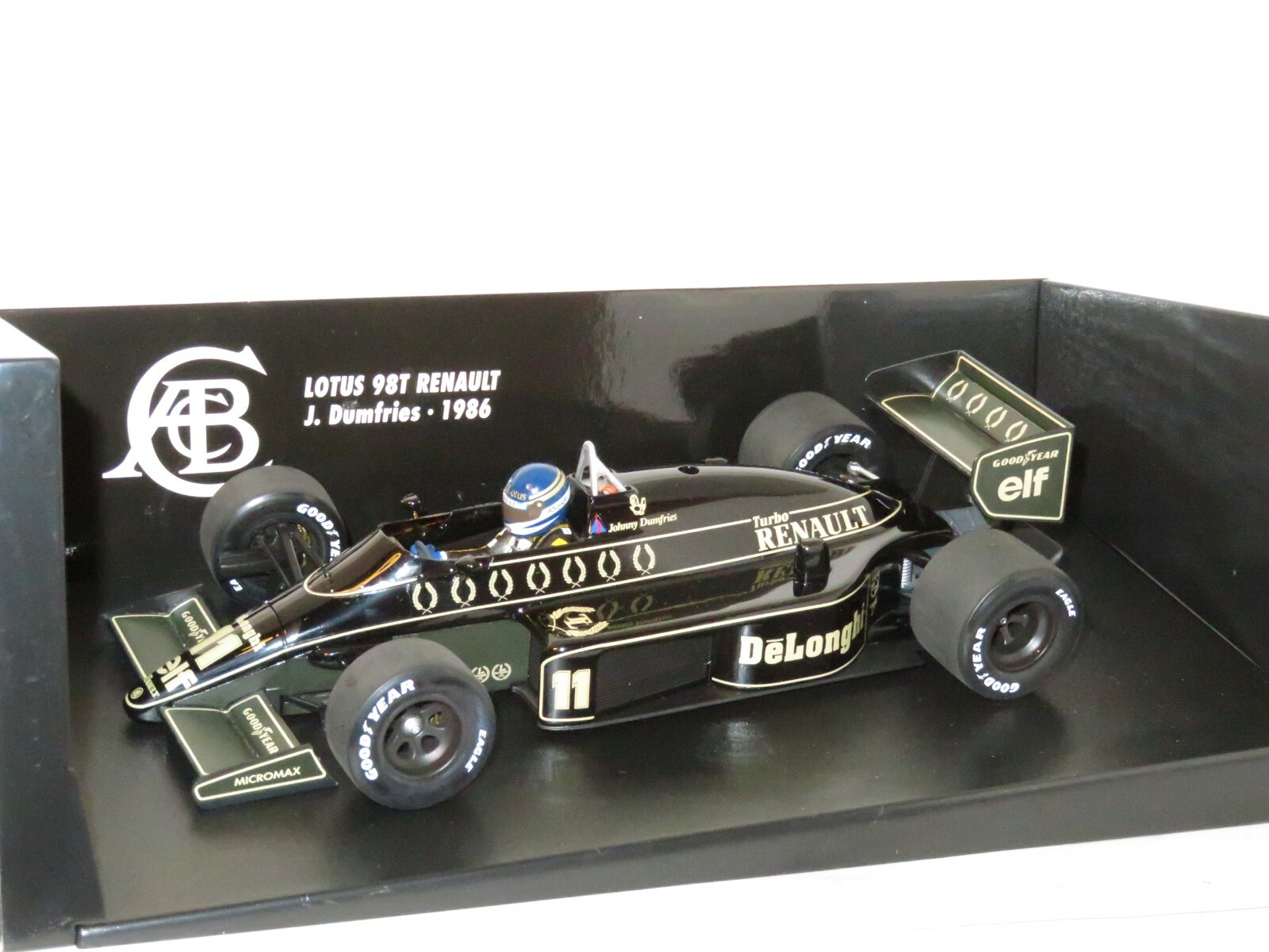アイルトンセナ/ミニチャンプス1/43ロータス98T(JPS仕様) アイルトン