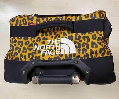 Supreme the north face leopard rolling bag TNF Thunder Carry Bag