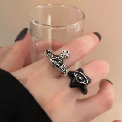 Vivienne Westwood Style Y2K Adjustable Gothic Vintage Ring | eBay