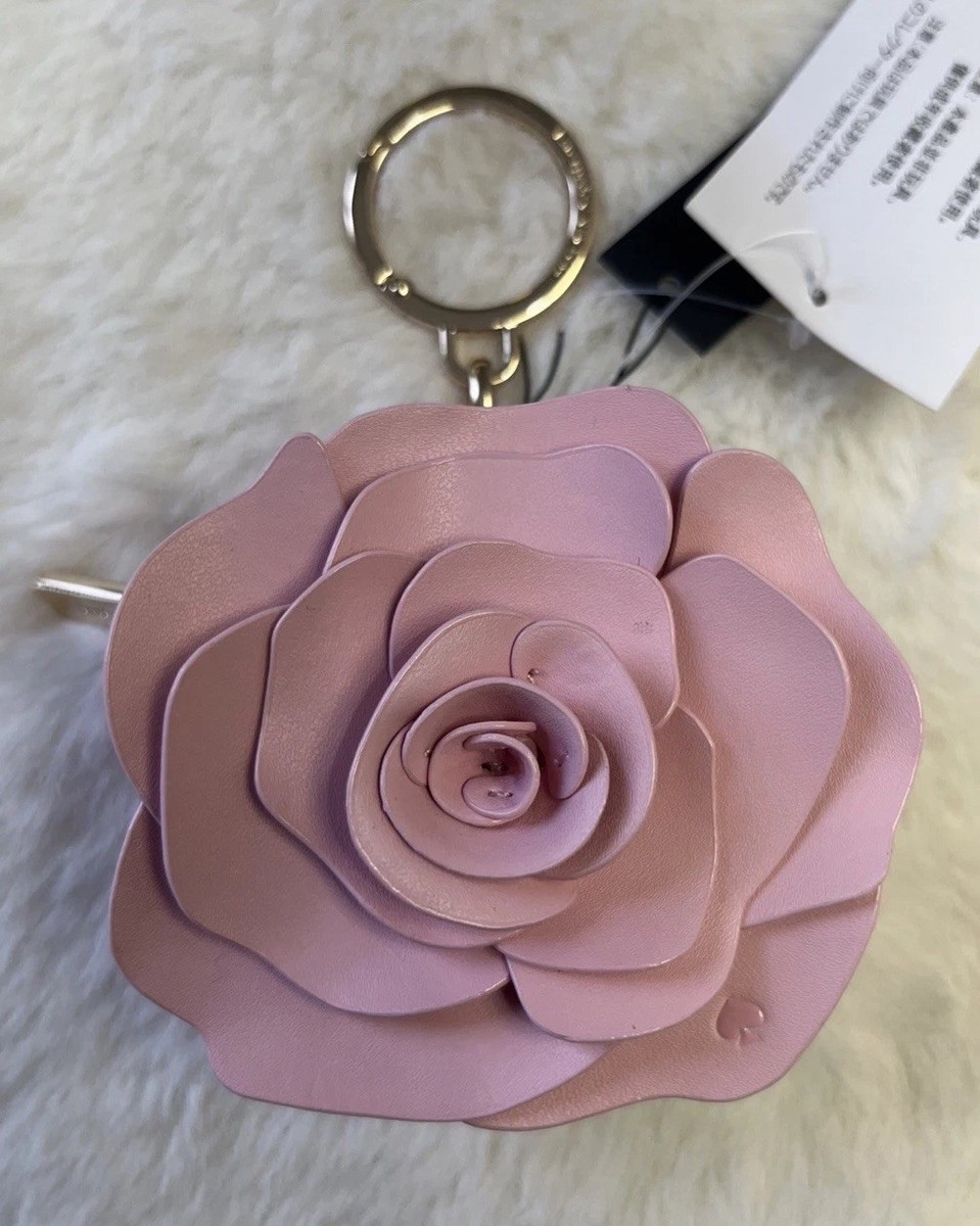 NWT Kate Spade Rose Flora 3D Coin Purse Bag Charm Novelty Pink | eBay