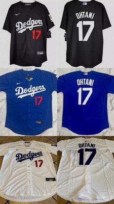 Ohtani Shohei Los Angeles Dodgers #17 White Black Blue Men's