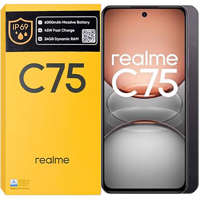 Realme C75 4G/LTE Black 256GB + 8GB Dual-SIM Factory Unlocked GSM