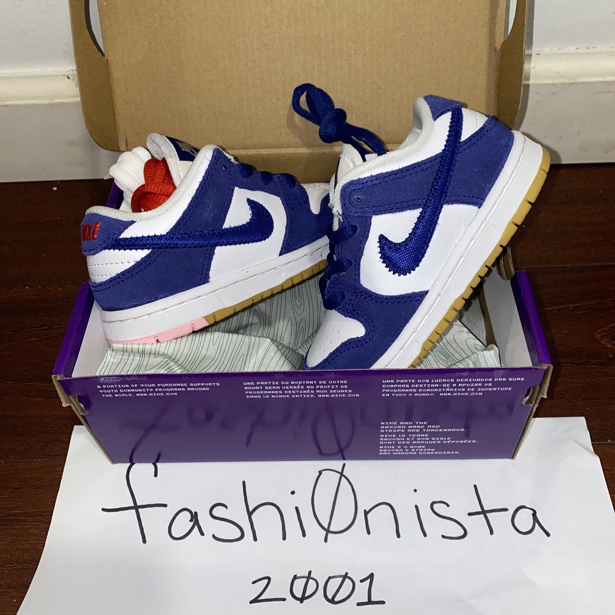 Nike Dunk Low SB Los Angeles Dodgers Toddler 7C BNIOB | eBay