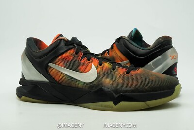 NIKE KOBE 7 USED SIZE 10 ALL STAR GALAXY BLACK SILVER ORANGE VOLT