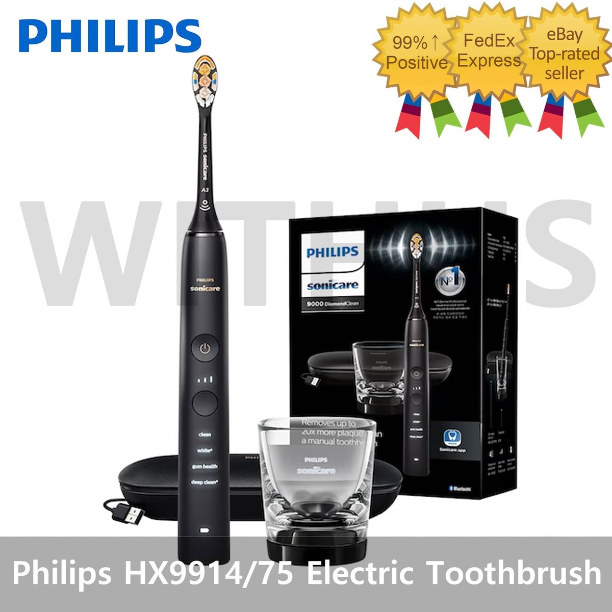 Philips Sonicare 9000 HX9914/75 DiamondClean Electric Toothbrush