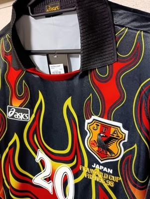 1998 Japan GK Yoshikatsu Kawaguchi Jersey Flame Design Reissue L