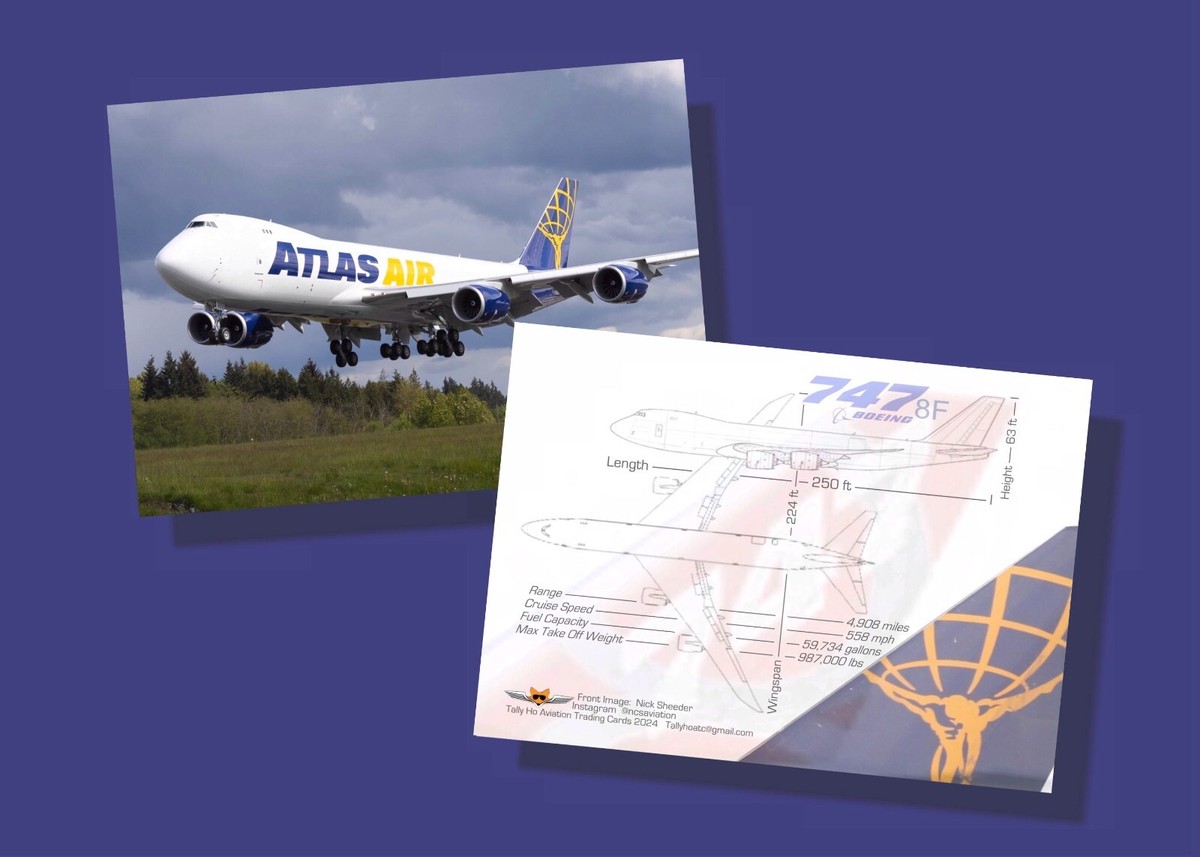 Atlas Air Boeing 747-8F Trading Cards - Set of 25 | eBay