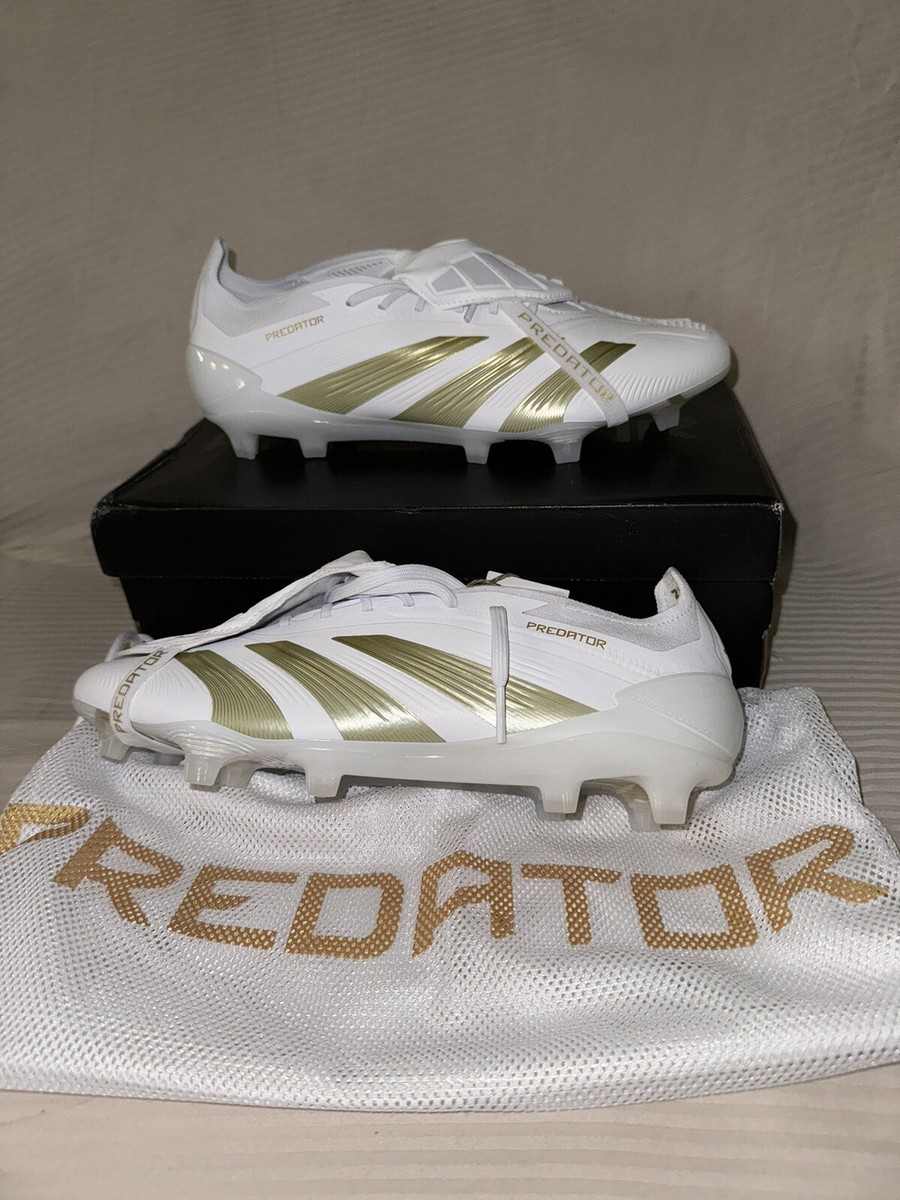 Adidas Predator 30 Elite FT FG White/Gold Met/Ftwr White Size US 9