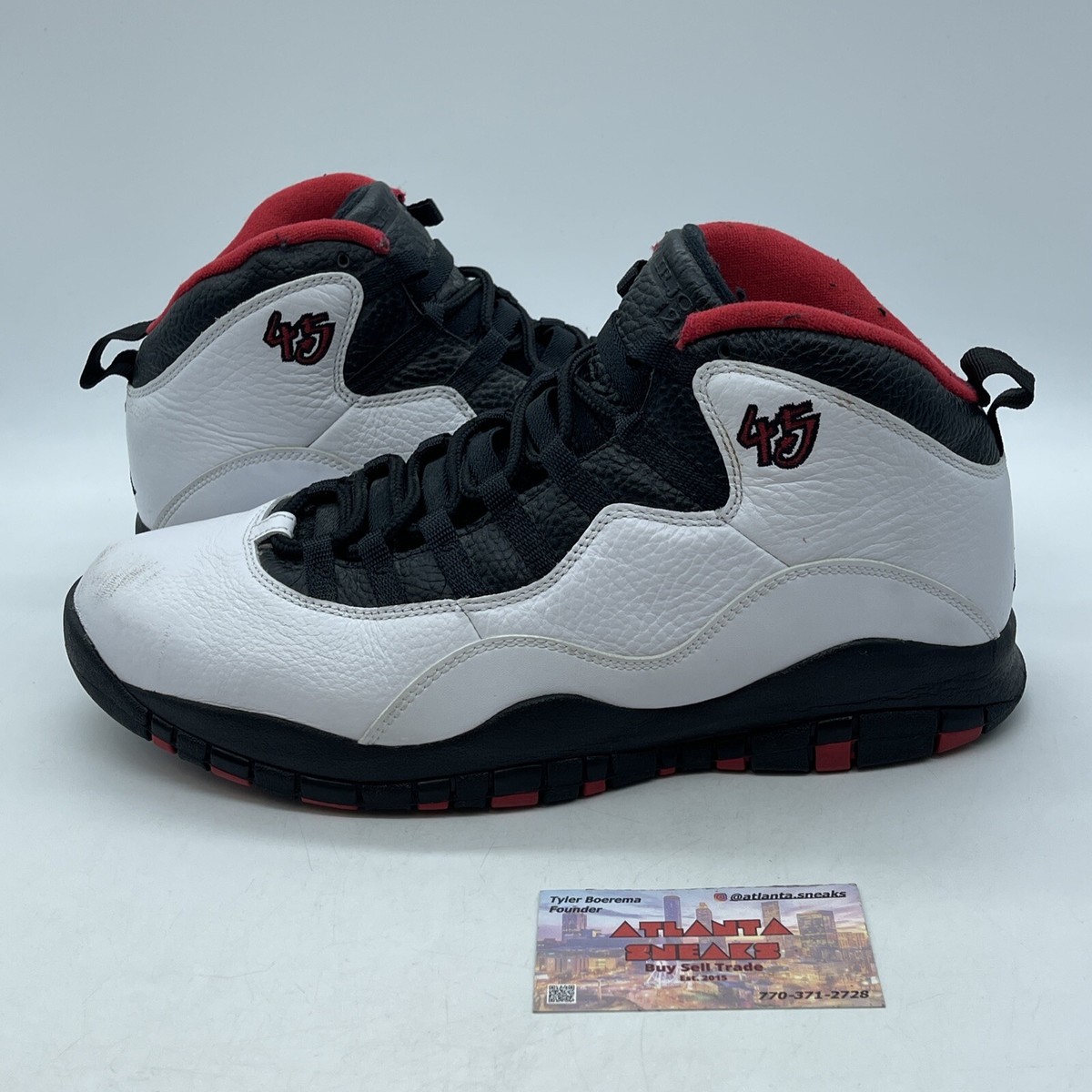 Size 11.5 - Air Jordan 10 Double Nickel White Black Red Leather