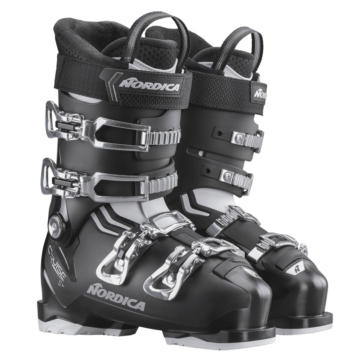 NORDICA Women's Cruise S Black/White/Mauve Ski Boots (050698024T1
