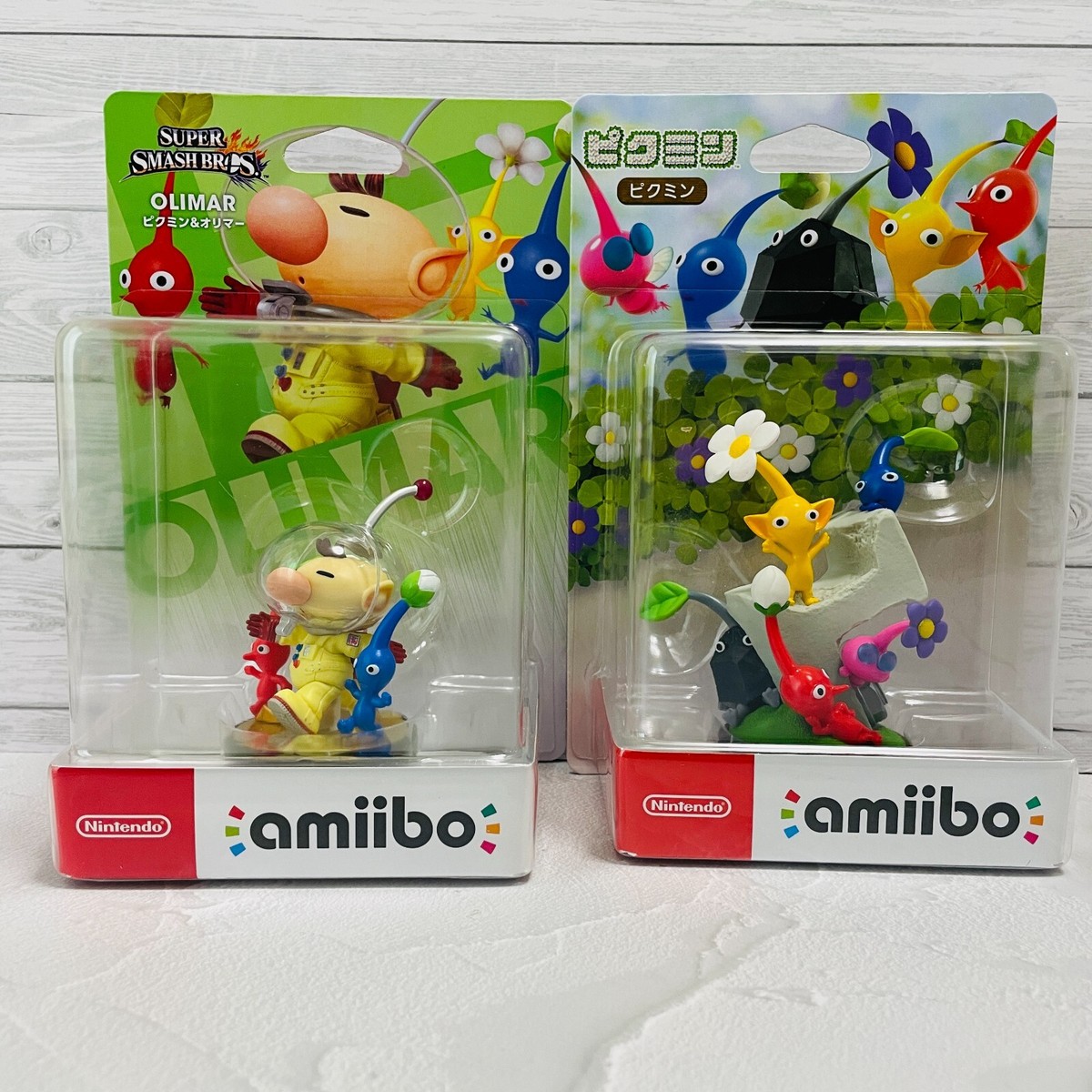 Pikmin & Olimar Amiibo Figure Set of 2 Super Smash Bros. Pikmin