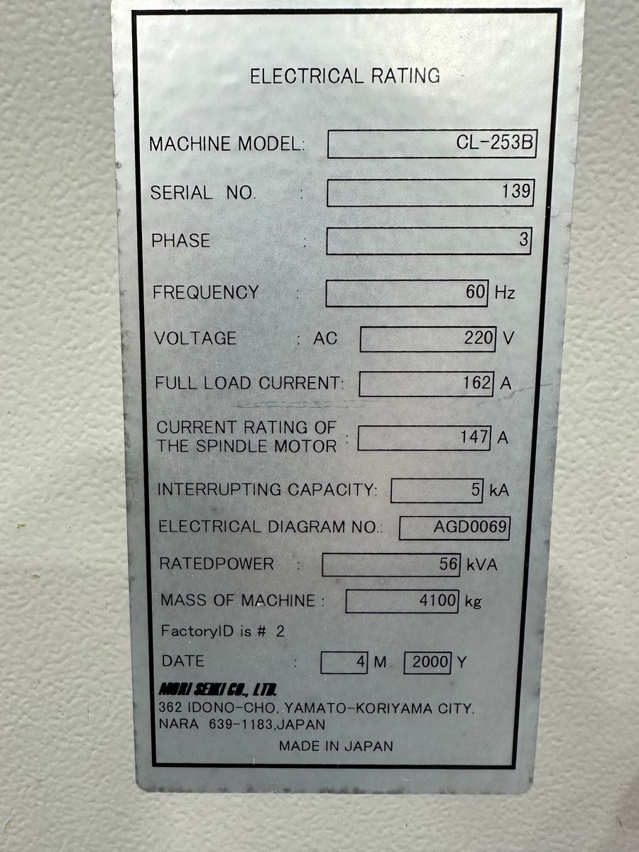 Mori Seiki CL-253B CNC Lathe | eBay