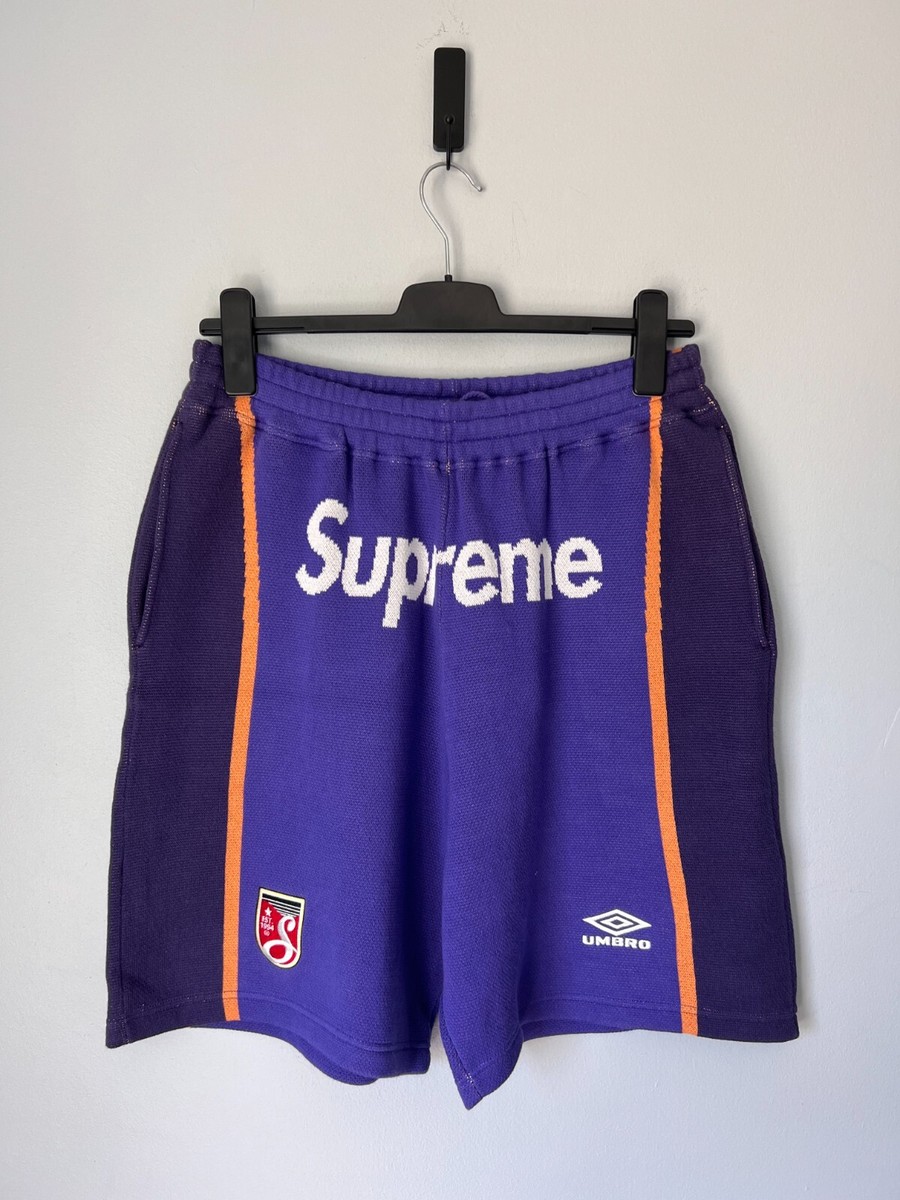 Supreme x Umbro Knit Soccer Shorts - Size Medium - Purple - NEW | eBay