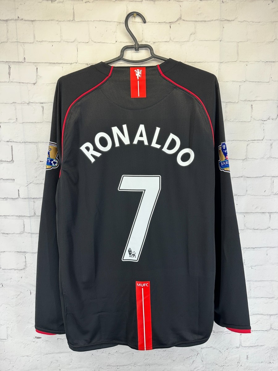 MANCHESTER UNITED 2007 2008 #7 RONALDO L/S FOOTBALL SHIRT JERSEY