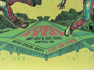 Pearl Jam Seattle Poster 2024 Silkscreen S/N AP Official Blue
