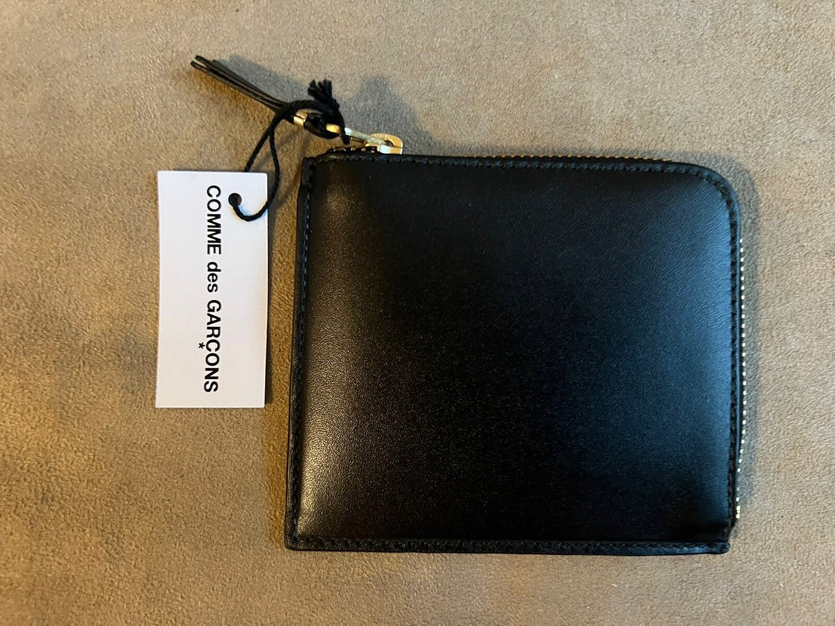 COMME DES GARCONS CLASSIC BLACK B&W CHECK PRINT INTERIOR LEATHER