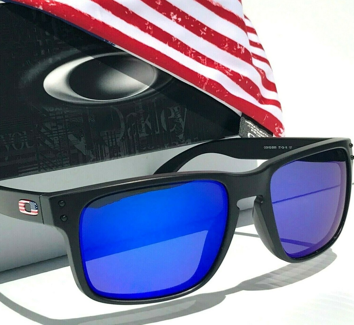 NEW* Oakley Holbrook USA Flag POLARIZED Galaxy Blue Iridium