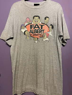 VINTAGE Fat Albert Jams Scene Not Herd NYC-JunkYard Gang Brown T