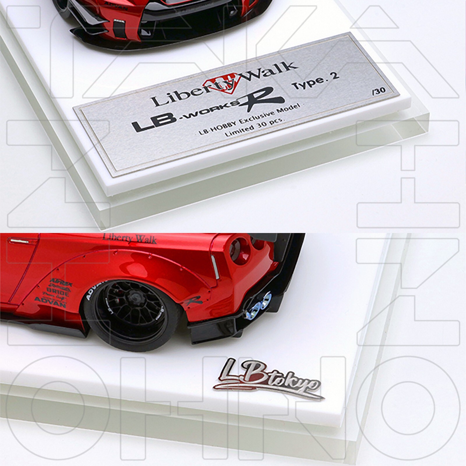 NISSAN GT-R R35 Liberty Walk LB Type 2 2017 MAKE UP EIDOLON 1:43
