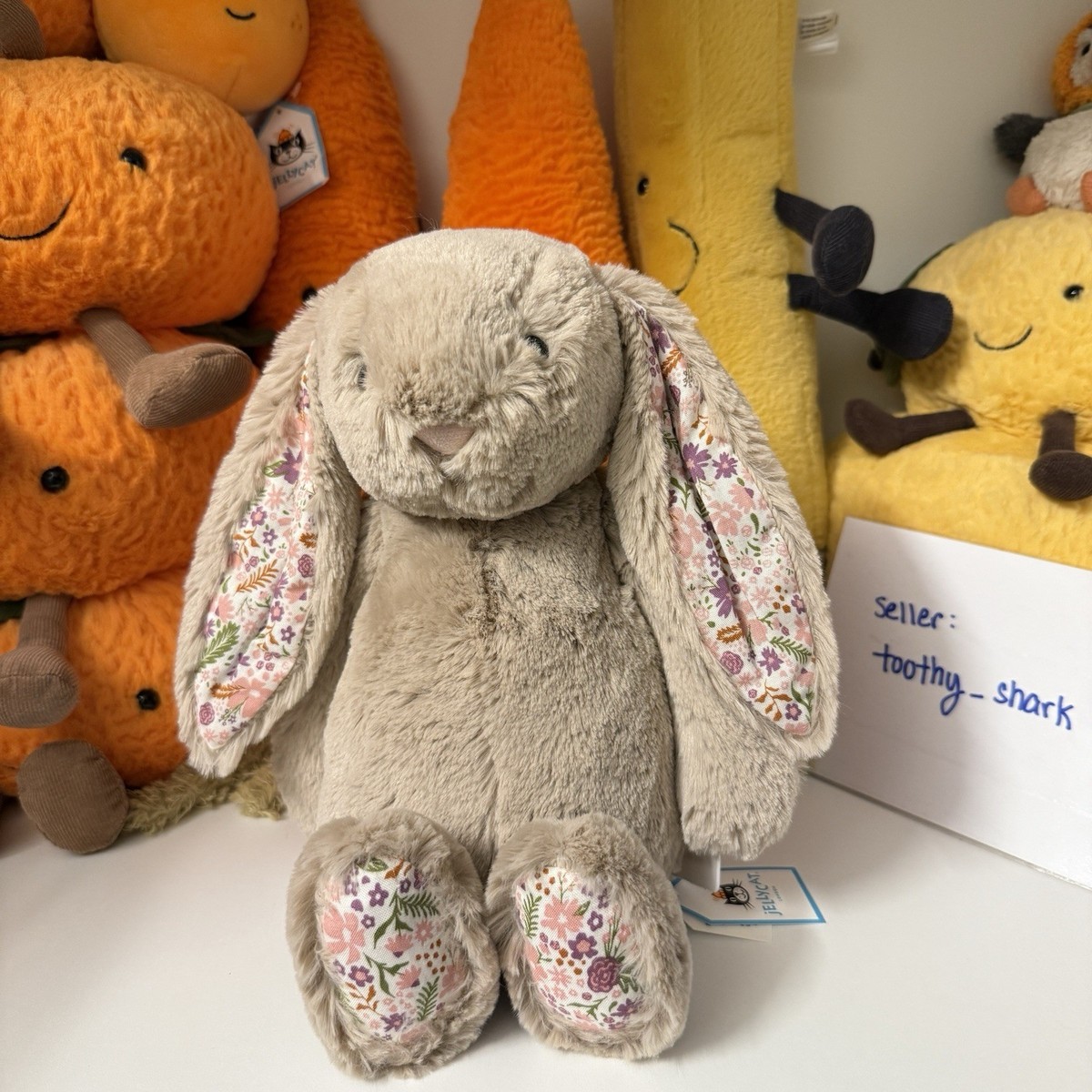 Jellycat Blossom Beige Bunny 'Petal' - Medium 12