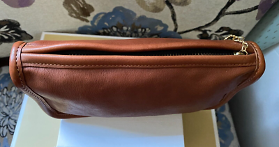 COACH VINTAGE CHUNKY CASE BRITISH TAN LEATHER POUCH BAG 7165 NWT