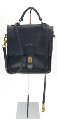 Coach Vintage Black G6L-5130 Station Leather Crossbody With