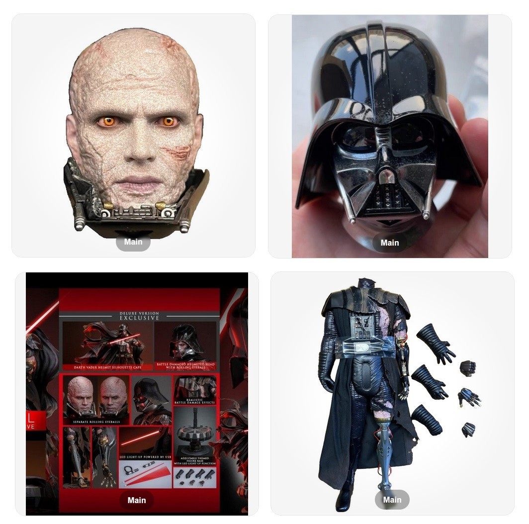 Hottoys DX45b Darth Vader (Battle Damaged Deluxe)- Multi parts