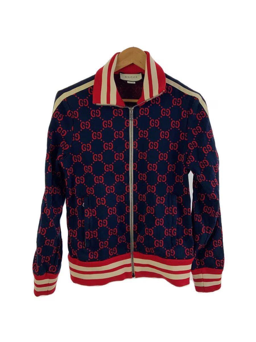 GUCCI track Jacket Navy S Used | eBay