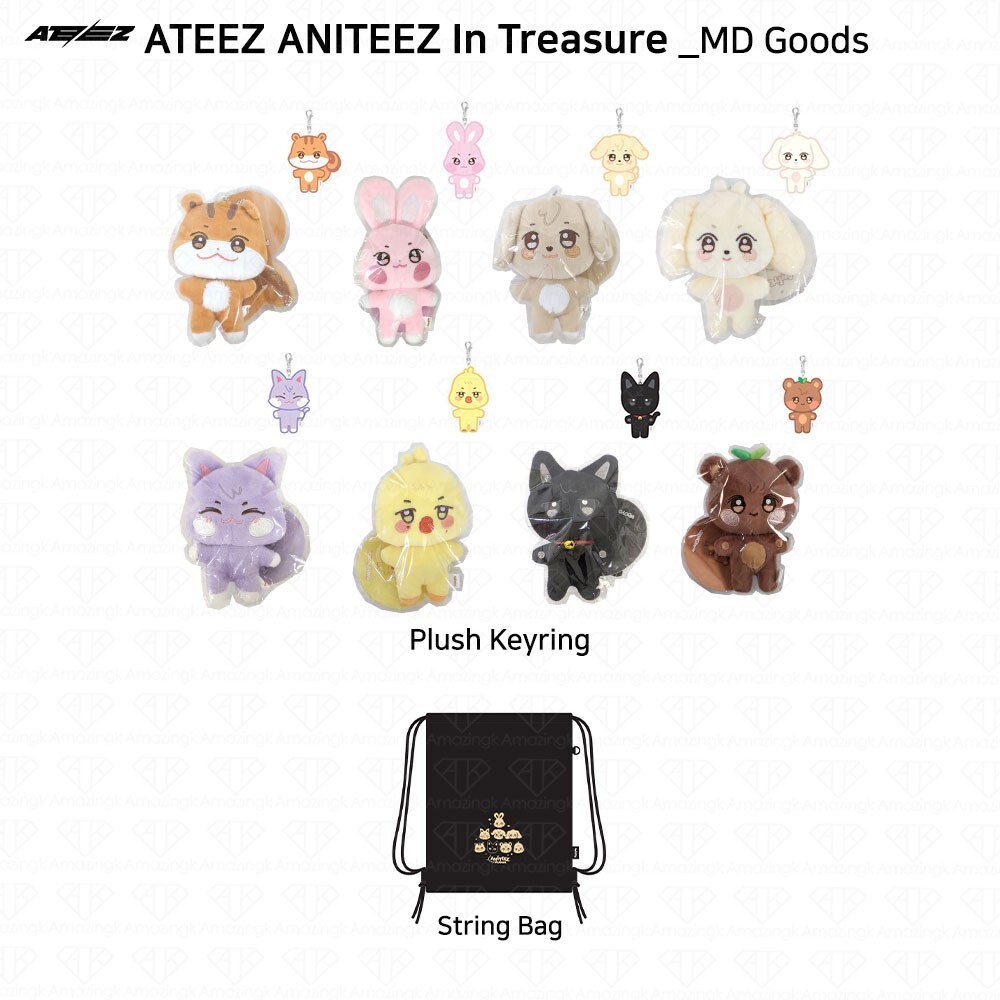 ATEEZ ANITEEZ In Treasure POP UP Store Official MD Plush Keyring